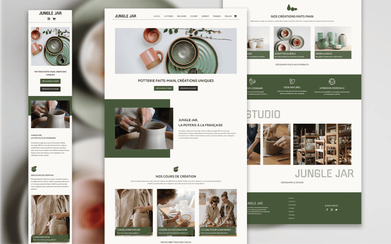 Jungle Jar Pottery Web Design