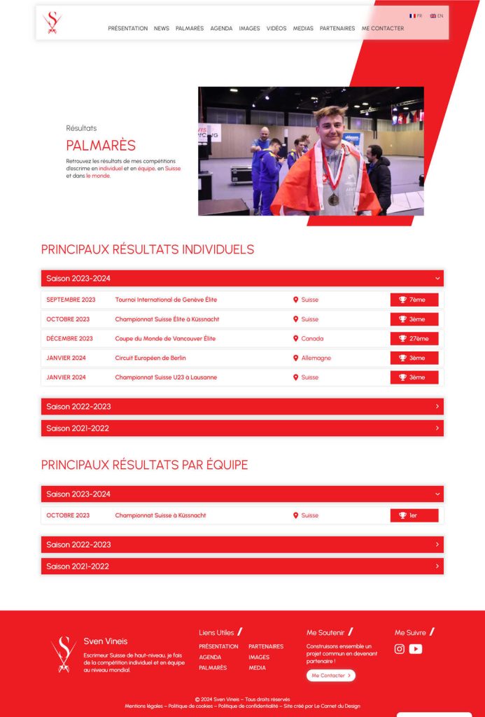Web Design Palmares Vineis